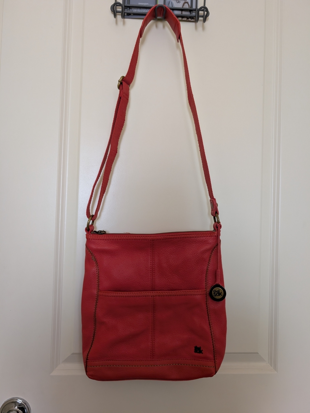 The Sak Red Leather Crossbody Shoulder Bag